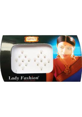 White Elegant Bindi Set