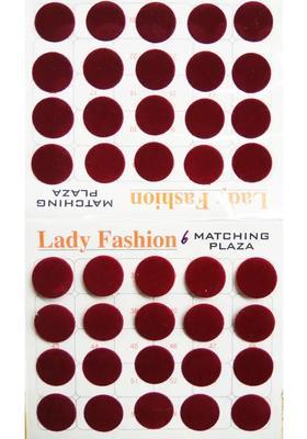 Maroon Elegant Velvet Bindi Set