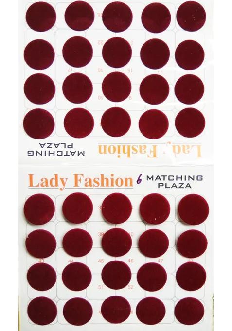 Maroon Elegant Velvet Bindi Set
