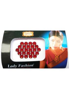 Maroon Elegant Velvet Bindi Set