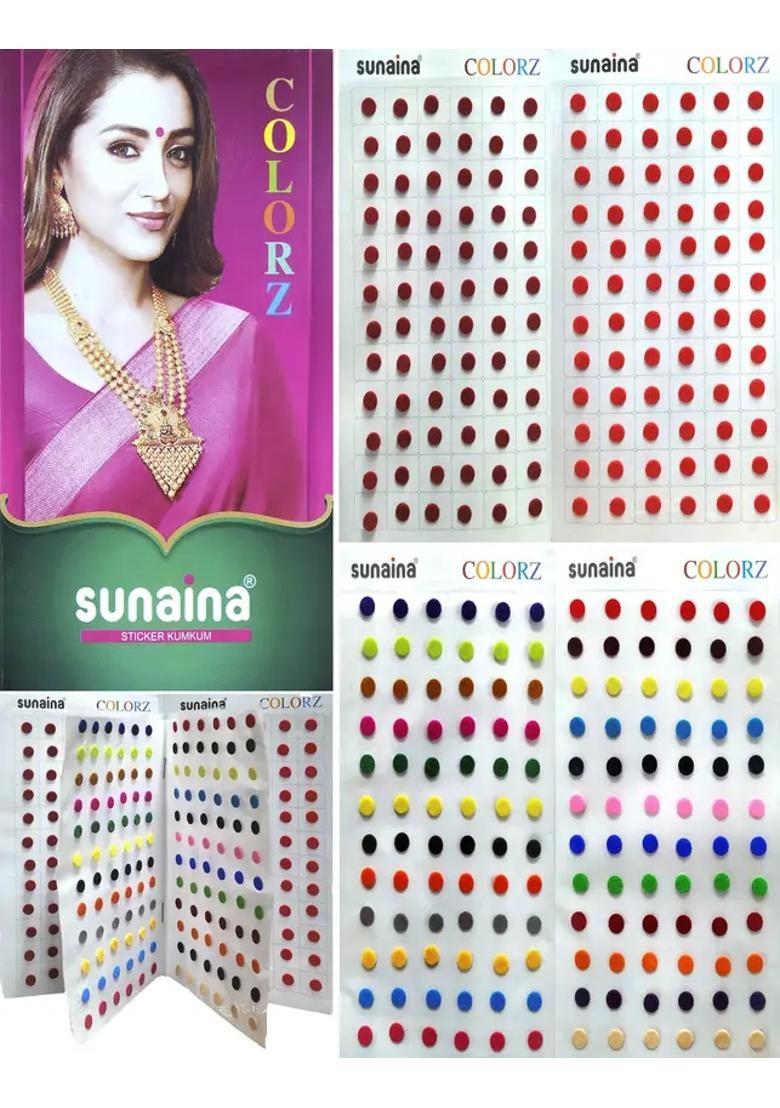 Multicolor Elegant Velvet Bindi Set - Indya