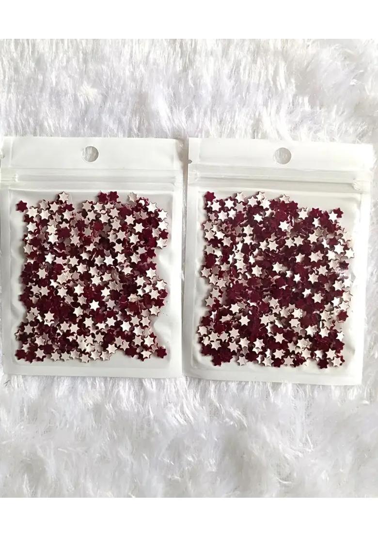 Maroon Elegant Velvet Bindi Set - Indya