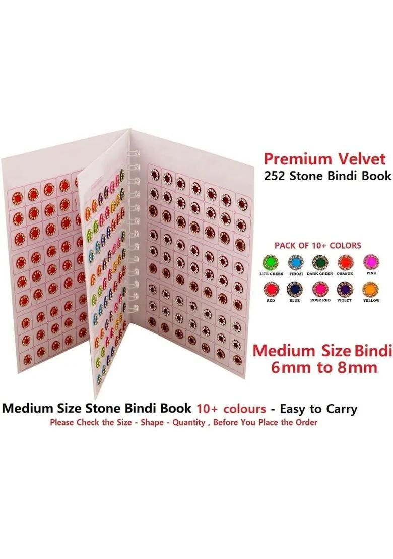 Multicolor Beautiful Velvet Bindi Set - Indya