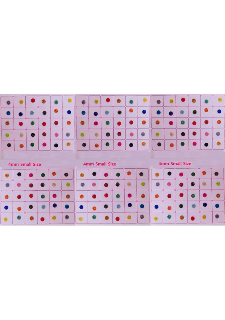 Multicolor Beautiful Velvet Bindi Set - Indya