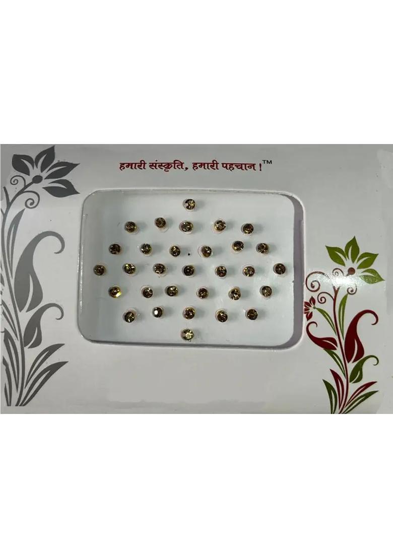 Multicolor Beautiful Stone Bindi Set - Indya