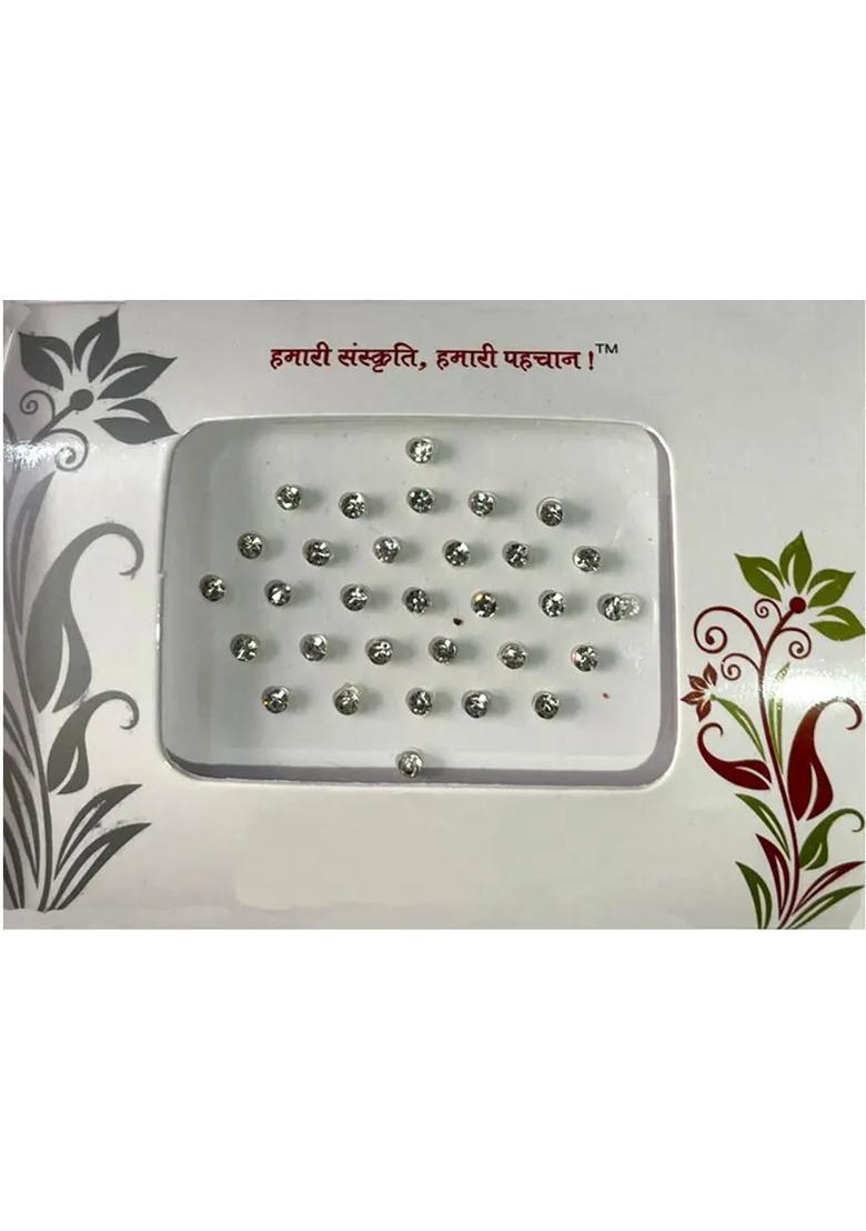 Multicolor Beautiful Stone Bindi Set - Indya