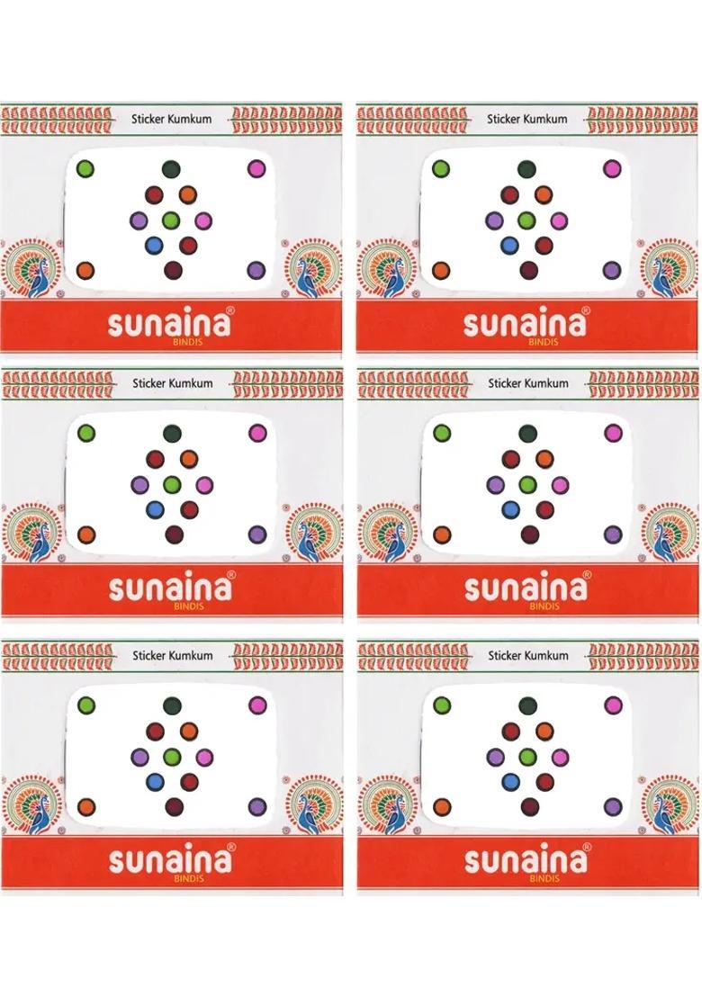 Multicolor Beautiful Velvet Bindi Set - Indya