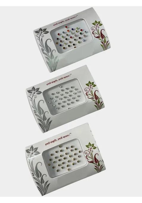 Multicolor Beautiful Stone Bindi Set