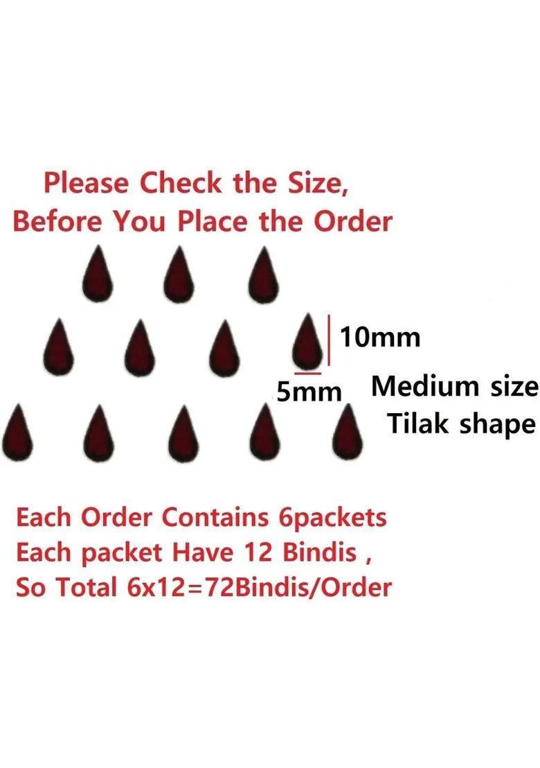 Maroon Beautiful Velvet Bindi Set - Indya