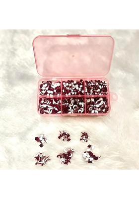 Maroon Beautiful Velvet Bindi Set