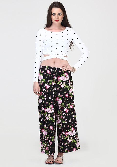 Bold Flower Wide Legged Pants