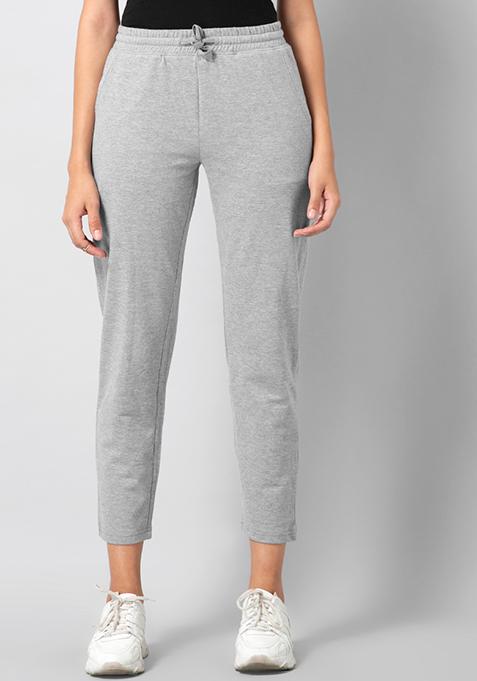 Buy Women Grey Straight Leg Jogger Pants - Bottoms Online India - FabAlley