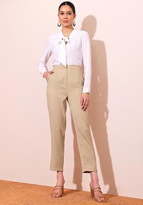White Trousers  Buy White Trousers Online in India