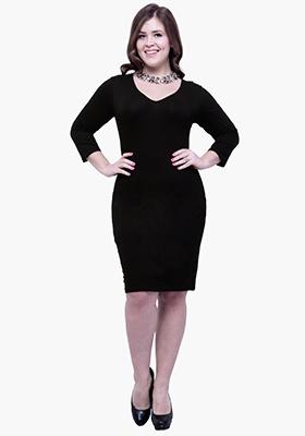 CURVE Basic Grace Bodycon Dress - Black