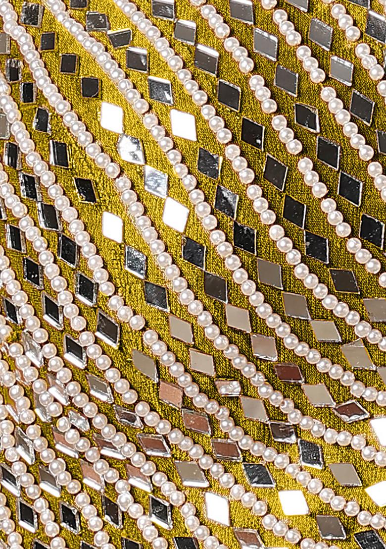 Yellow Palazzo Set With Hand Embroidered Blouse And Dupatta