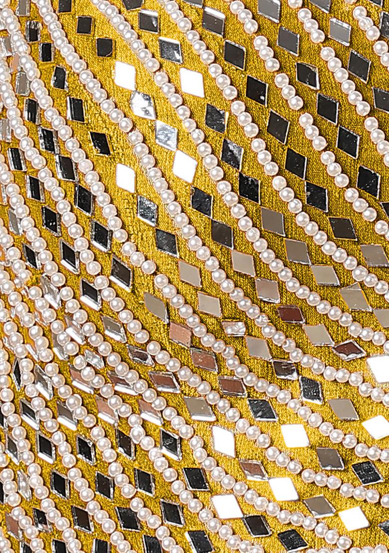 Yellow Palazzo Set With Hand Embroidered Blouse And Dupatta