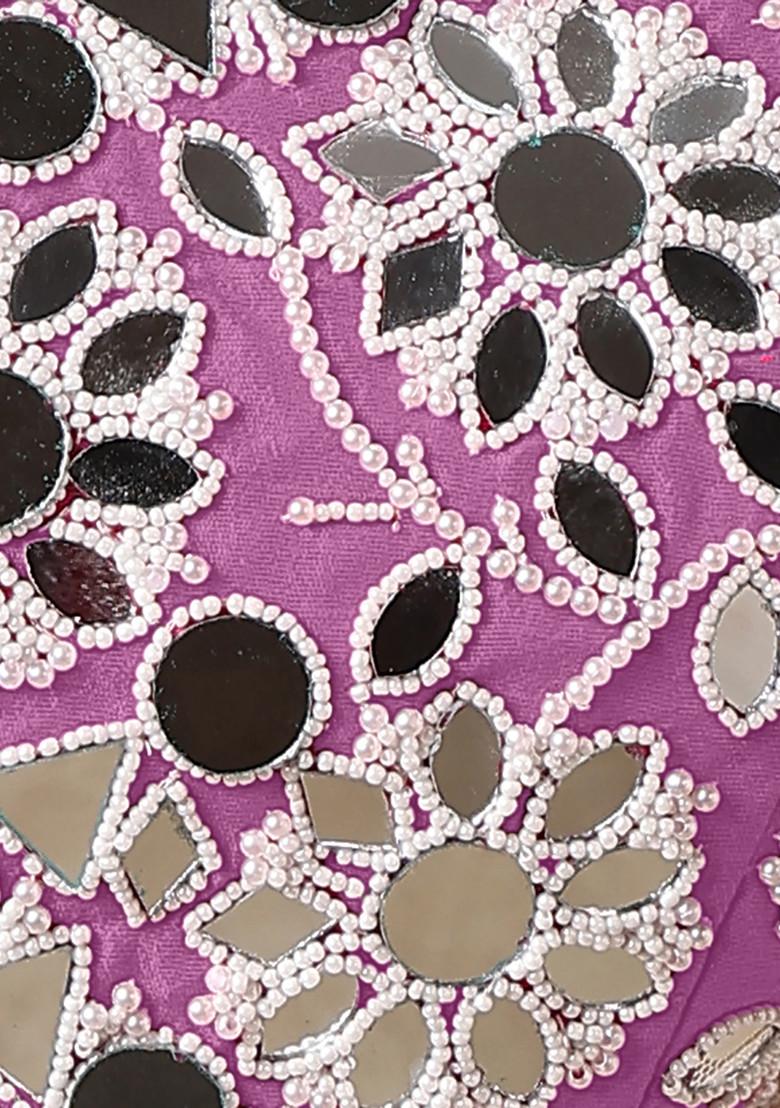 Pink Jacket Set With Hand Embroidered Blouse And Palazzo