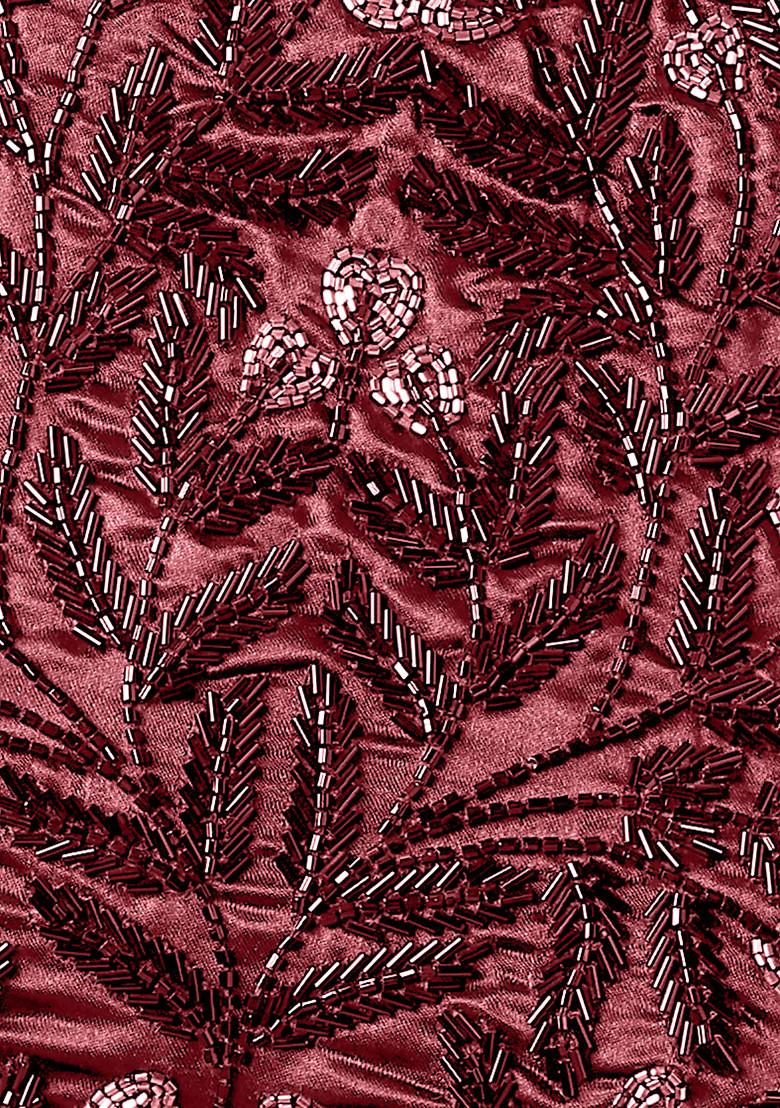 Pink Jacket Set With Hand Embroidered Blouse And Palazzo