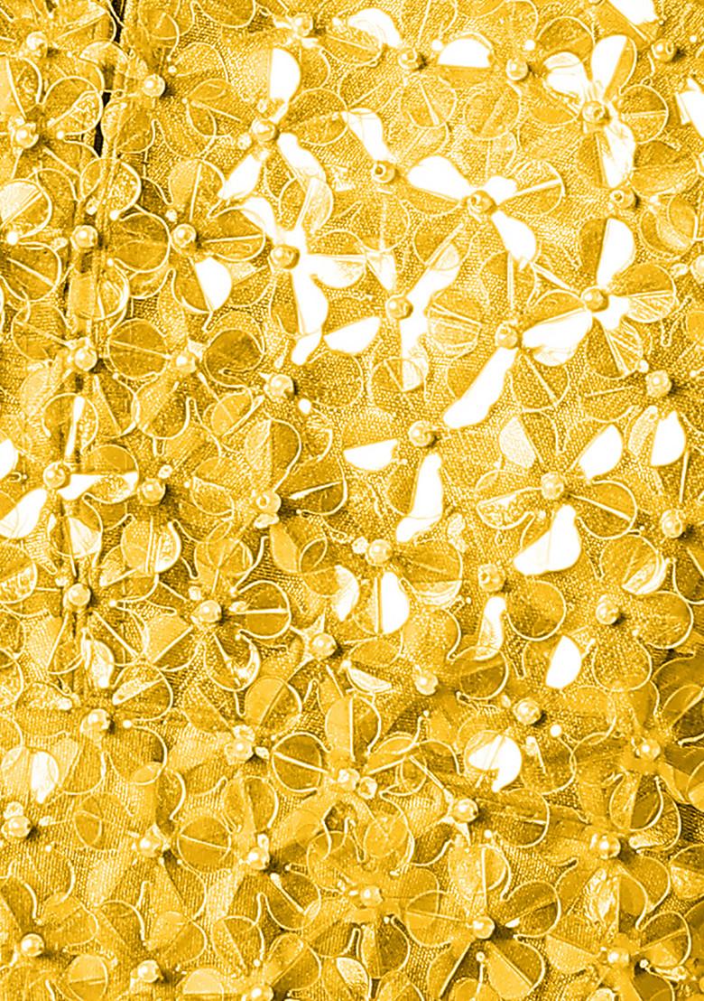 Yellow Palazzo Set With Hand Embroidered Blouse And Dupatta