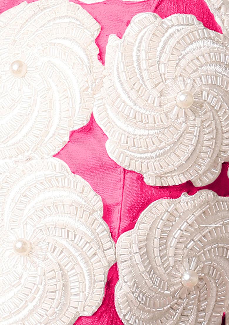 Pink Palazzo Set With Hand Embroidered Blouse And Dupatta