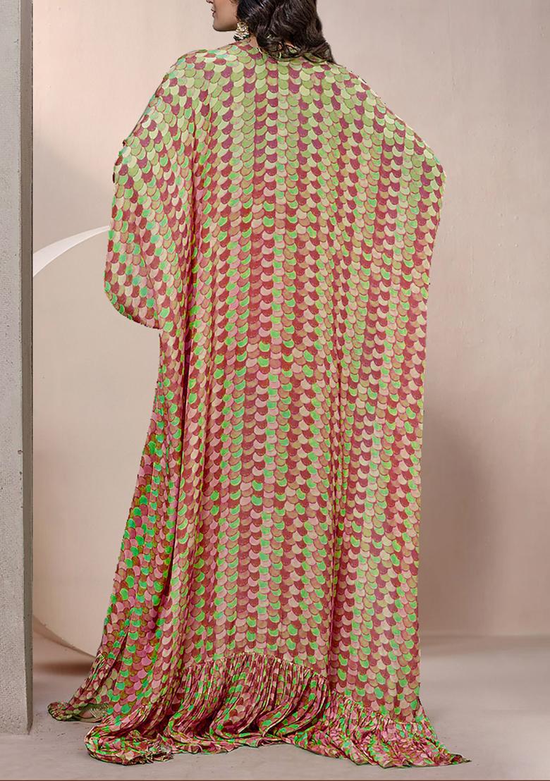 Pink Jacket Set With Hand Embroidered Blouse And Palazzo