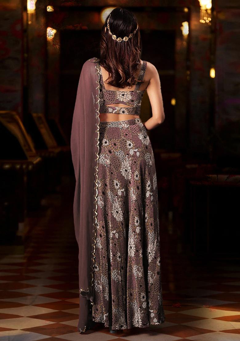 Blush Pink Skirt Set With Hand Embroidered Blouse And Dupatta