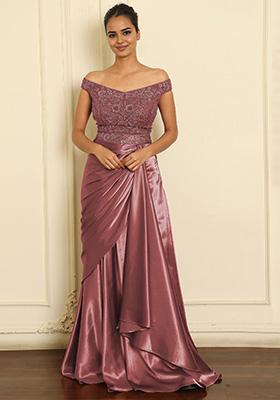 Beige Skirt Set With Hand Embroidered Blouse