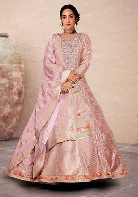 Pink Hand Embroidered Kurta Set
