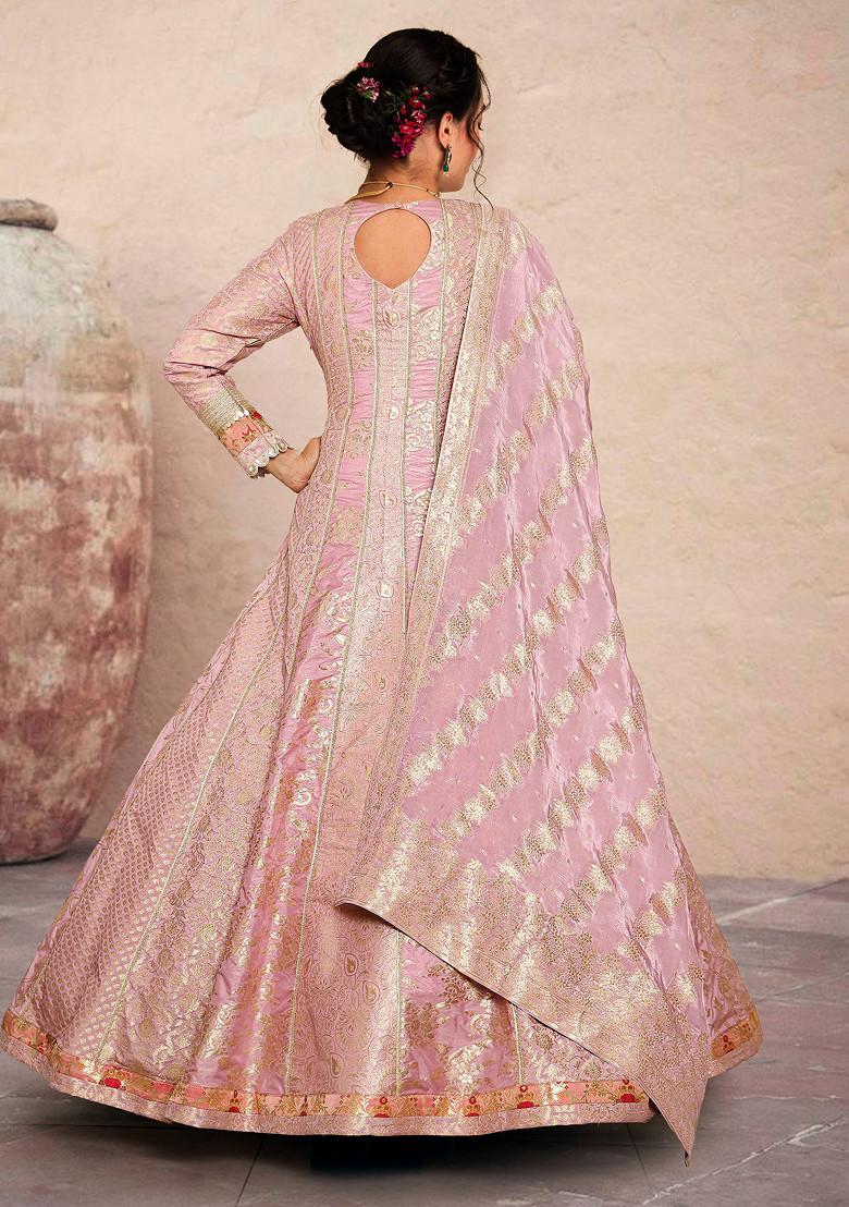 Pink Hand Embroidered Kurta Set