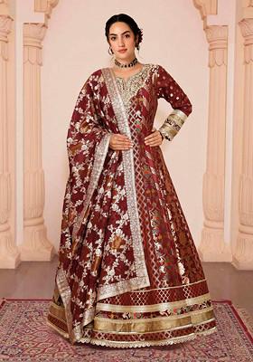 Red Hand Embroidered Kurta Set