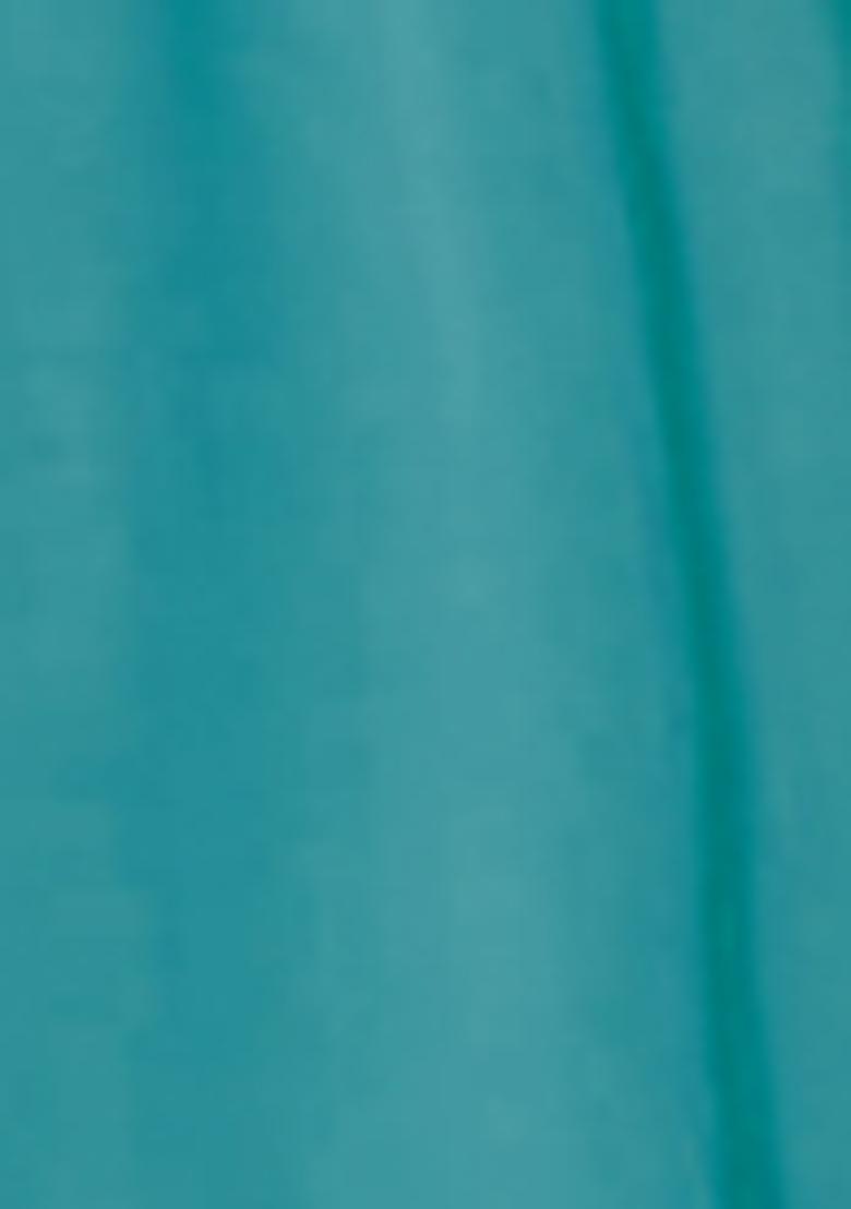 Aqua Green Lehenga Set With Hand Embroidered Blouse And Dupatta