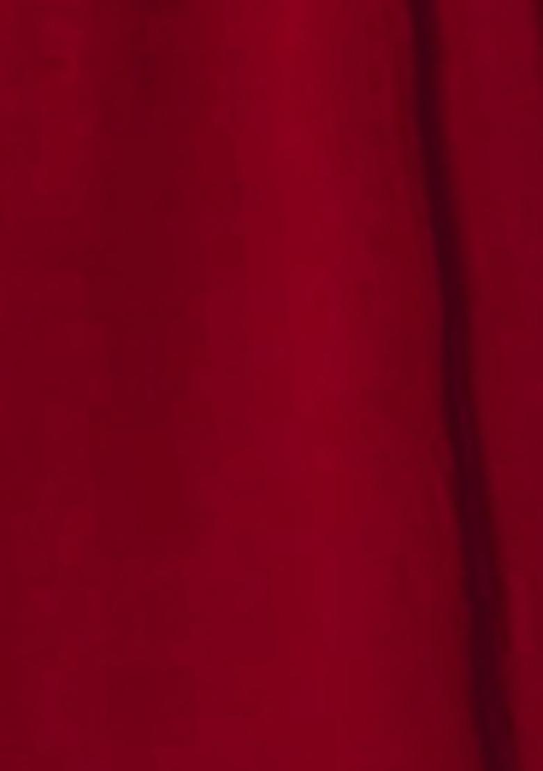 Red Lehenga Set With Hand Embroidered Blouse And Dupatta