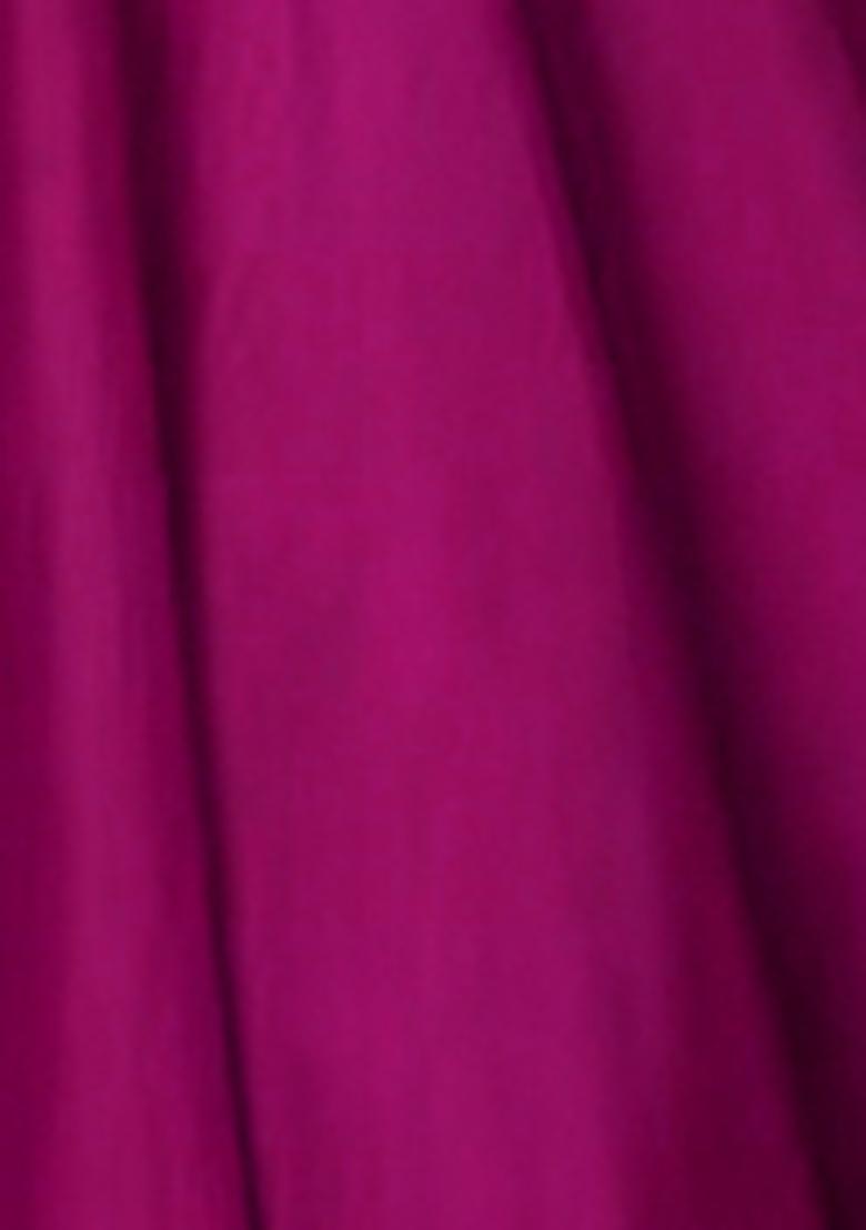 Rani Pink Lehenga Set With Hand Embroidered Blouse And Dupatta