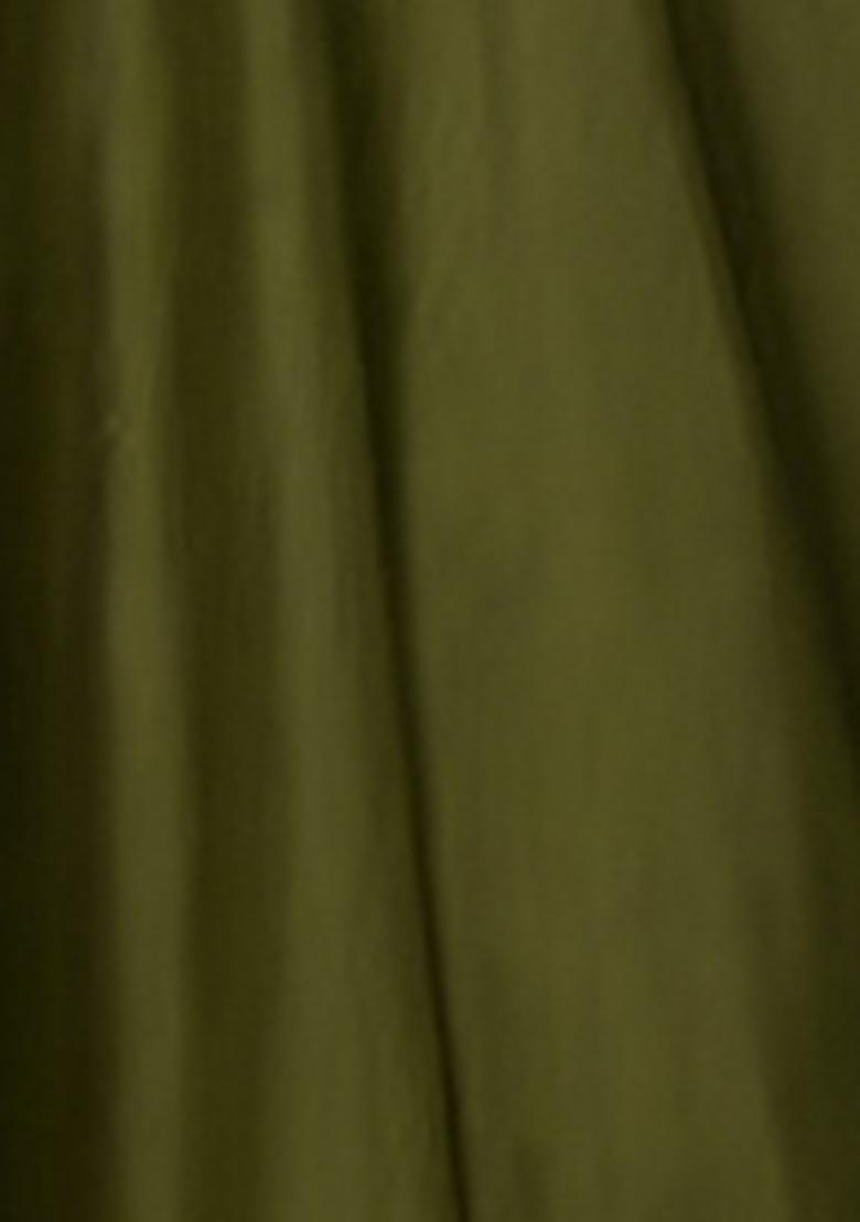 Olive Green Lehenga Set With Hand Embroidered Blouse And Dupatta