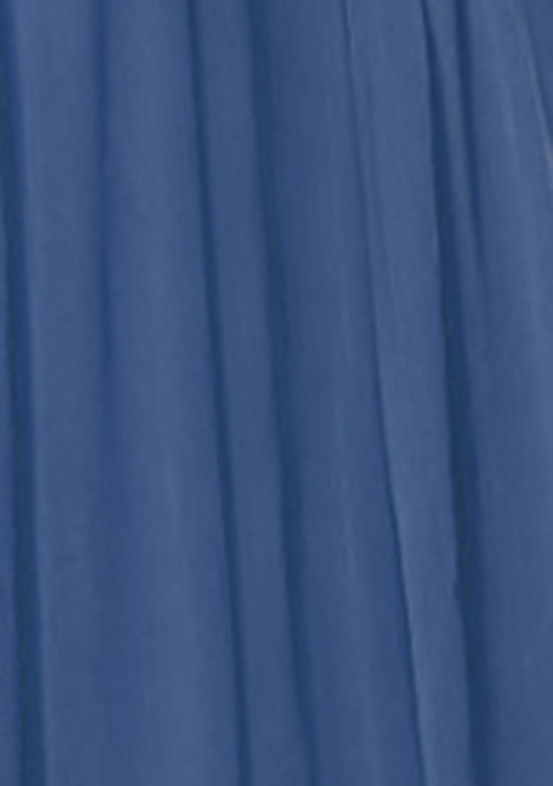 Blue Lehenga Set With Hand Embroidered Blouse And Dupatta