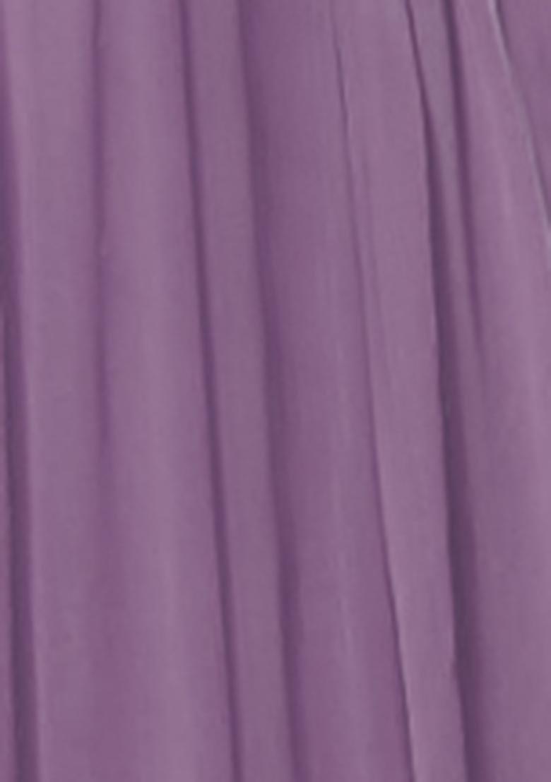 Lilac Lehenga Set With Hand Embroidered Blouse And Dupatta