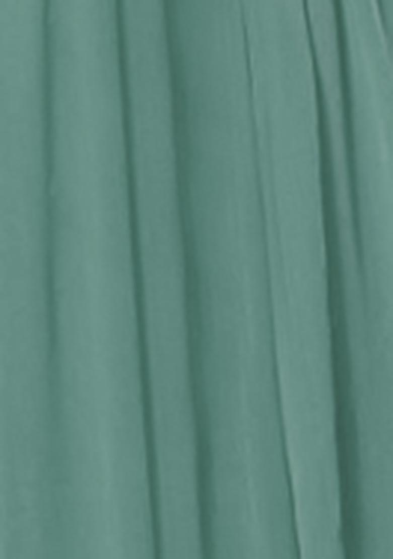 Fern Green Lehenga Set With Hand Embroidered Blouse And Dupatta