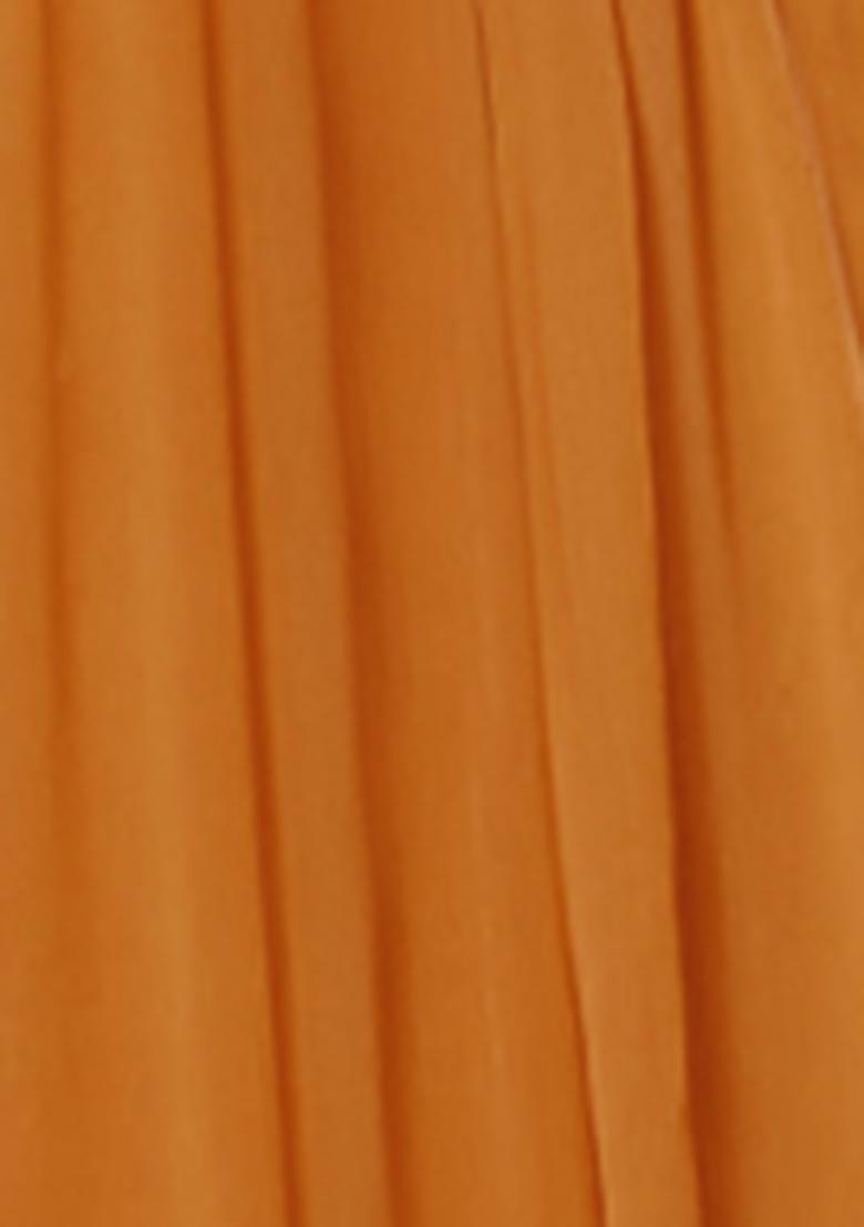 Ochre Yellow Lehenga Set With Hand Embroidered Blouse And Dupatta