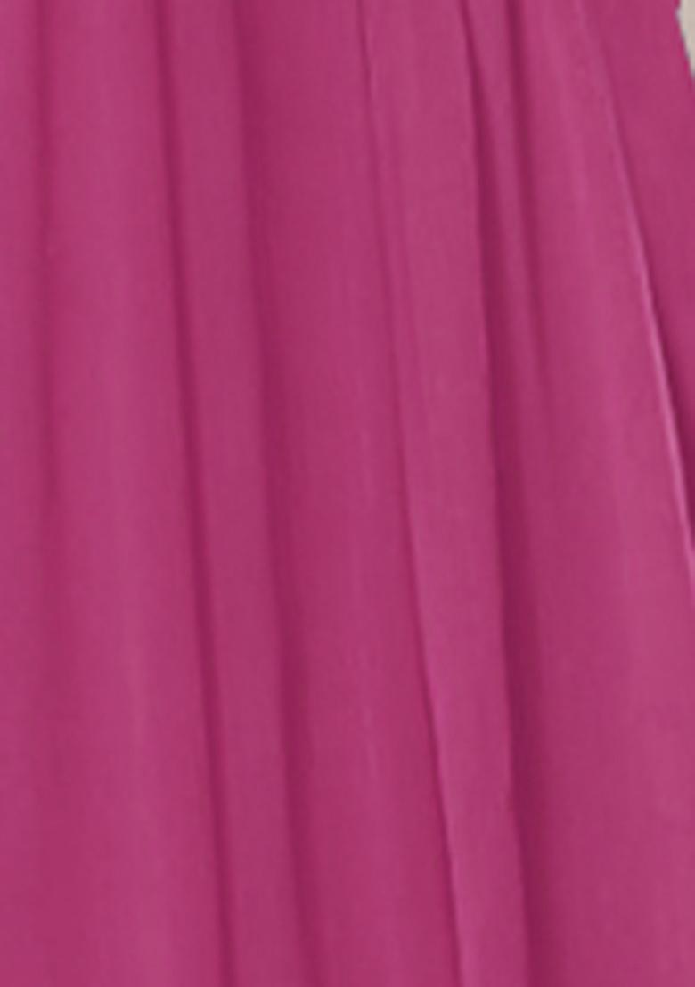 Pink Lehenga Set With Hand Embroidered Blouse And Dupatta