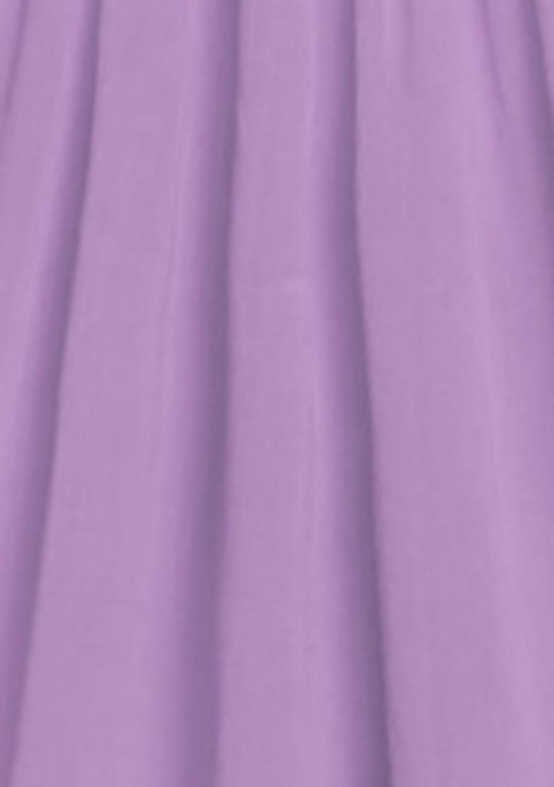 Lavender Lehenga And Hand Embroidered Blouse Set With Belt And Dupatta