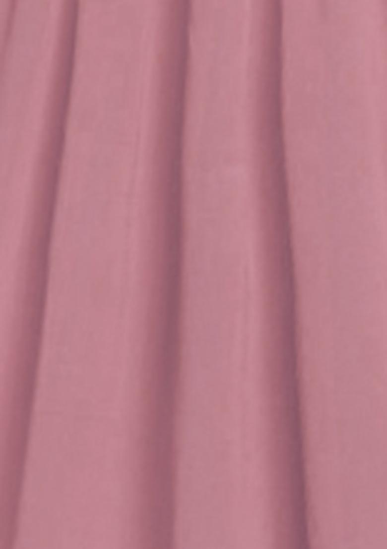 Dusty Pink Lehenga And Hand Embroidered Blouse Set With Belt And Dupatta