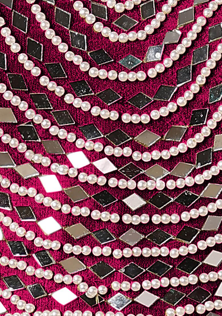 Pink Lehenga Set With Hand Embroidered Blouse And Dupatta