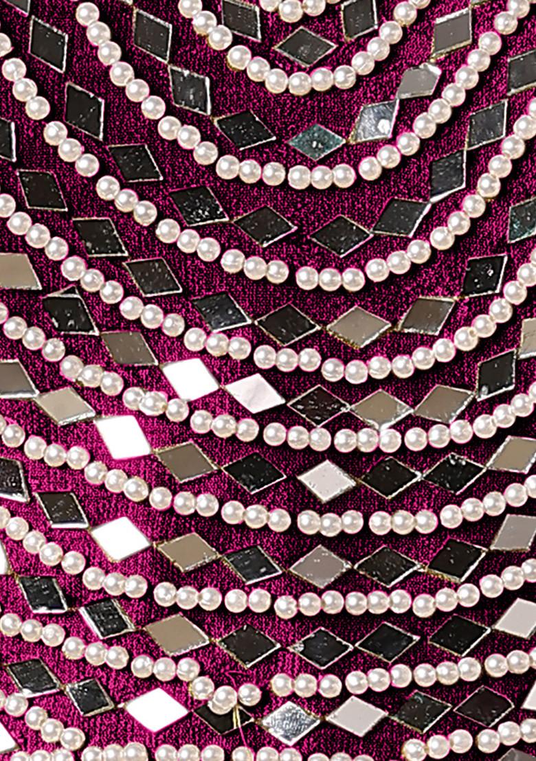 Pink Lehenga Set With Hand Embroidered Blouse And Dupatta