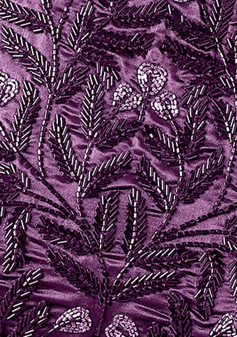 Purple Lehenga Set With Hand Embroidered Blouse And Dupatta