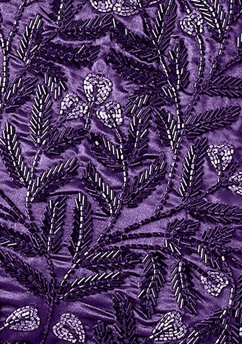 Purple Lehenga Set With Hand Embroidered Blouse And Dupatta