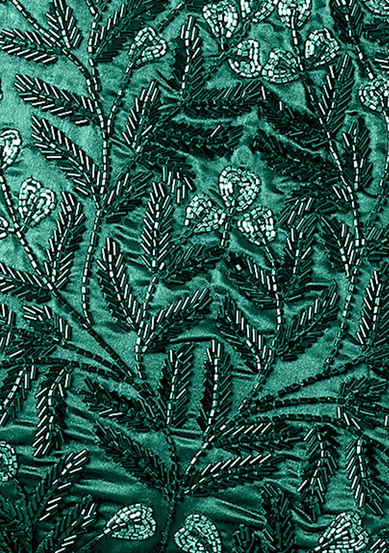 Green Lehenga Set With Hand Embroidered Blouse And Dupatta