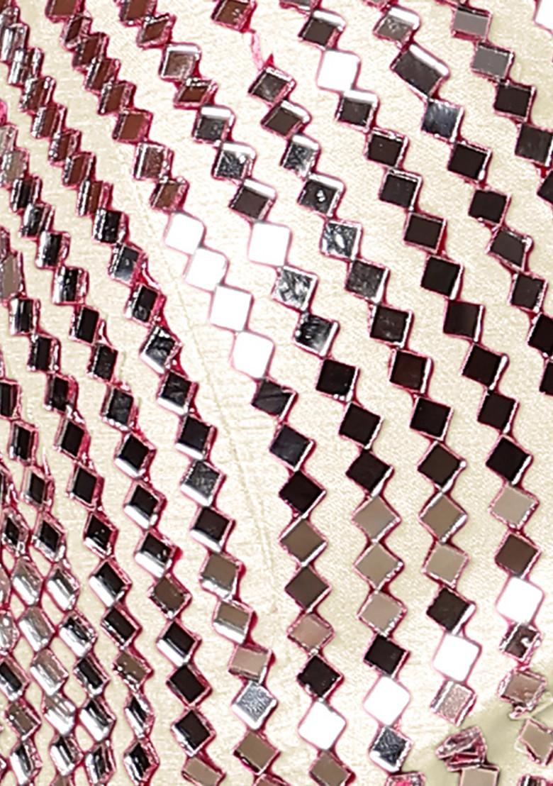 Beige Lehenga Set With Hand Embroidered Blouse And Dupatta