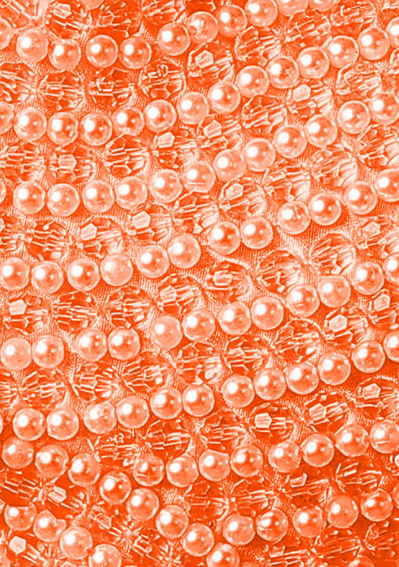 Orange Lehenga Set With Hand Embroidered Blouse And Jacket