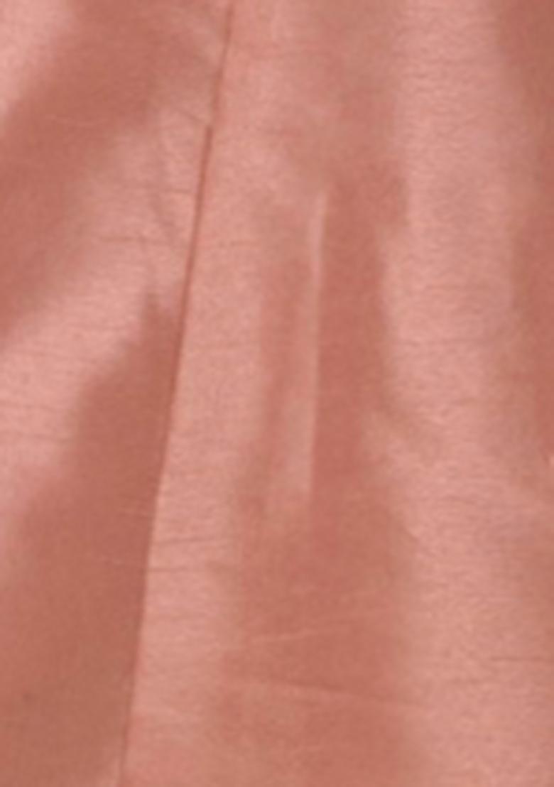 Peach Lehenga Set With Hand Embroidered Blouse And Dupatta