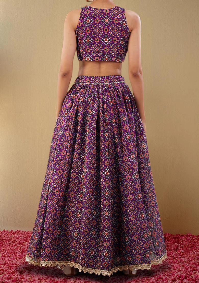 Pink Lehenga Set With Hand Embroidered Blouse And Dupatta